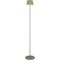 TRIO Suarez LED oppladbar gulvlampe, grønn, høyde 123 cm, metall