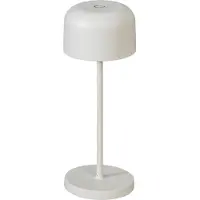 Konstsmide LED-batteridrevet bordlampe Lille, høyde 20 cm, hvit, IP54, USB
