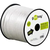 Goobay 15103, Oksygenfritt kobber, 100 m, Hvit
