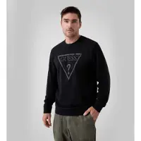 GUESS for man. M6YQ37K4103 Sweatshirt with black embroidered logo (XS), Casual, Cotton