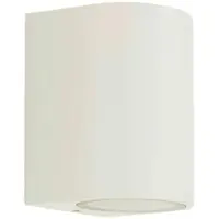 PRIOS utendørs vegglampe Tetje, hvit, rund, 10 cm