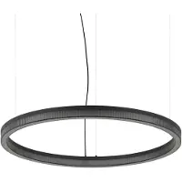 Ideal Lux LED-hengelampe Crown Ø 80 cm, svart, metall