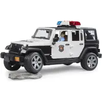 BRUDER 02526 politibil Jeep Wrangler Unlimited Rubicon lekebil med figur