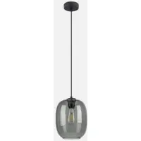 TK Lighting Elio pendellampe, glass, grafitt, enkelt lys