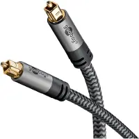 Goobay 65308, Toslink, Hankjønn, Toslink, Hankjønn, 10 m, Sort, Sølv
