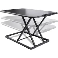 StarTech.com Startech Standing Desk Converter for Laptop, Supports up to 8kg (17.6lb), Height Adjustable Laptop Riser w/ Slim Design, Table Top Sit Stand Desk Converter for Home Office - Rising Stand Up Desk Plat