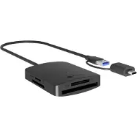 Icy Box USB 3.2 Gen 1 kortleser (CF,TF, SD, microSD) Type-C + A vertskontakt 5 Gbit/s (61123)