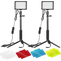 Neewer studiopakke ZC-10S: to LED-lamper + filtre + stativer