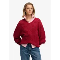 Superdry Oversized Cable V-hals Genser