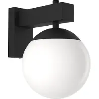 Eglo Bufalata utendørs vegglampe, svart/opalhvit