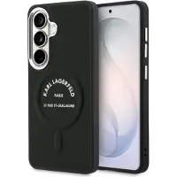 Karl Lagerfeld preget ring med RSG-logo MagSafe-etui for Samsung Galaxy S26 - Svart
