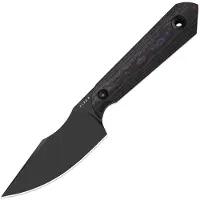 Kizer Cutlery Mini Harpoon S45VN kniv, Fat Carbon, Black DLC