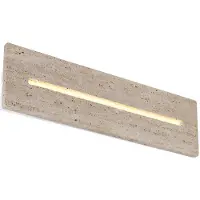 Globo LED-vegglampe Rojas, beige/hvit, travertin, 40 cm bred