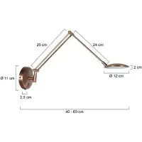 Steinhauer LED-vegglampe Zenith 2 med arm, bronse, CCT, metall, støpsel