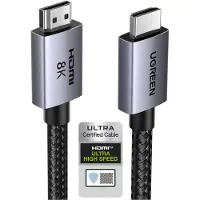 UGREEN HD171 - Ultra High Speed - HDMI-kabel - HDMI hann til HDMI hann - 1 m - firenivåsskjerming - romgrå - 8K 60Hz støtte, up to 48 Gbps data transfer rate, eARC, support Dynamic HDR10