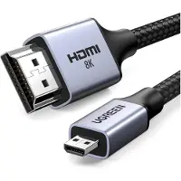 UGREEN HD164 – 15516, 1 m, HDMI type A (standard), HDMI type D (mikro), 48 Gbit/sek., Sort