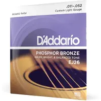 Daddario EJ26 Phosphor Bronze Custom Light 11-52