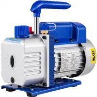 Vevor 255 L/min (9CFM) 746W (1HK) Klimaanlegg Kjølemiddel Vakuumpumpe Vakuumkammer med pumpe Avgassingskammer med pumpe AC Vakuumpumpe