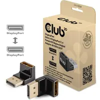 Club 3D - DisplayPort-adapter - DisplayPort (hann) til DisplayPort (hunn) vinklet - DisplayPort 1.4 - 4K 120 Hz støtte, up to 16.2 Gbps data transfer rate