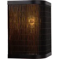 Lucide Vegglampe Tagalog av rotting, svart/natur
