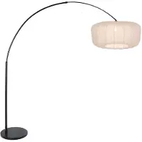 Steinhauer Bøyd gulvlampe Sparkled Light, svart/nylon krem, 240 cm
