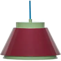 Hubsch Hengelampe Remi, grønn/rød, Ø 25 cm, metall