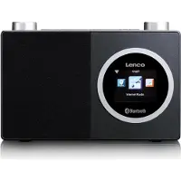 Lenco DIR-70BK - Internet radio with colour display and Bluetooth - Black - Stereo - Svart