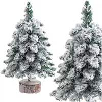 Lean juletre pynt dekorativt kunstig på stamme dekket av snø 60 x 16 cm