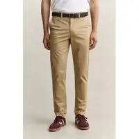 Gant for man. 1501000 Beige slim fit chinos (34/36), Brown, Casual, Cotton, Classic