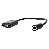 Nedis CCBW65950BK015, 3.5mm, Hunkjønn, USB Type-C, Hankjønn, 0,15 m, Sort