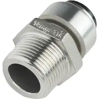 Roth overgang rustfri stål 15 mm x 12 nippel