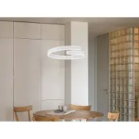 Reality LED-hengelampe Parma med dimme-bryter, hvit