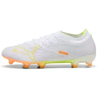 Puma ULTRA NITRO 7 MATCH WHITE FG Football Boots Unisex, Shoes, White/Yellow Alert/Heat Fire, 39