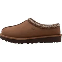 Ugg for woman. 1184353 Dark brown Tasman Nubuck leather slippers (39), Flat, None, Homewear
