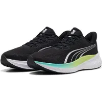 Puma Pounce Lite 2 Running Shoes Unisex, Women, Black/Intense Mint/Sunny Lime, 38.5