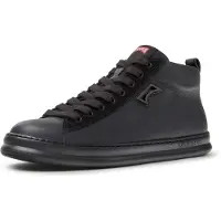 Camper for man. K300550-004 Peu Touring black leather ankle sneakers (39), Flat, Laces, Casual