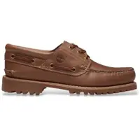 Timberland for man. TB0A2PDQAMX1 Authentic brown leather boat shoes (47.5 W), Flat, Laces, Casual, Classic