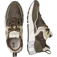Voile Blanche for man. 2017465 Club01 green Leather Sneakers (42), Flat, Laces, Casual