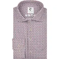 R2 Shirt Knitted Sorona Print Mauve Rød Størrelse