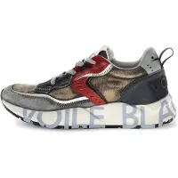 Voile Blanche for man. 2017465 Club01 gray, black Leather Sneakers (46), Flat, Laces, Casual, Grey