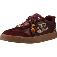 Carmela for woman. 16415204-BURDEOS Leather Sneakers 164152 burgundy (36), Flat, Laces, Casual, Maroon