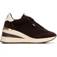 Xti for woman. 14636501-MARRON Brown sneakers 146365 (41), Fabric, 5 to 8 cm, Laces, Casual
