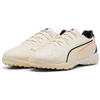Puma KING 20 MATCH TT Football Boots Unisex, Sport, Sugared Almond/Black/Ultra Red, 40.5