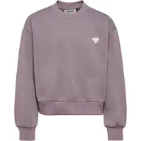Hummel Collegegenser - HmlJR - Loose - Grå Ridge m. Glitter - - 5-6 år (110-116) - Collegegenser