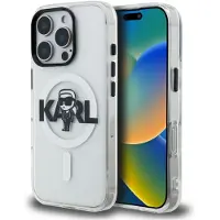Karl Lagerfeld IML Karl Sketch Logo MagSafe-etui til iPhone 16 Pro Max – gjennomsiktig
