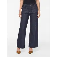 Vila Viflorie Mid-waist Jeans Med Vid Passform