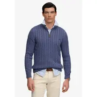 Superdry Preppy Cotton Cable Genser Med Halv Glidelås