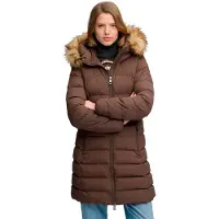 Superdry Faux Fur Fuji Mid Length Jakke
