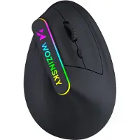 Wozinsky WMG-1164 Trådløs vertikal ergonomisk gamingmus 3600 DPI med RGB-bakgrunnsbelysning - svart