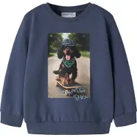 Name it Collegegenser - NmmVoto - Vintage Indigo/Skater Dog - - 3 år (98) - Collegegenser